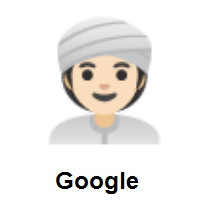 Woman Wearing Turban: Light Skin Tone on Google Android