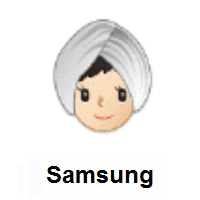 Woman Wearing Turban: Light Skin Tone on Samsung