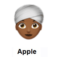Woman Wearing Turban: Medium-Dark Skin Tone on Apple iOS