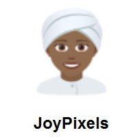 Woman Wearing Turban: Medium-Dark Skin Tone on JoyPixels