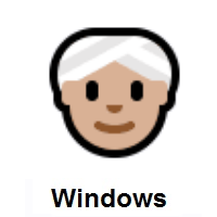 Woman Wearing Turban: Medium-Light Skin Tone on Microsoft Windows