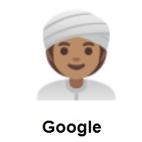 Woman Wearing Turban: Medium Skin Tone on Google Android