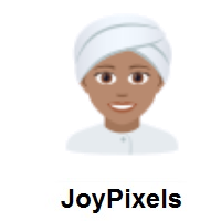 Woman Wearing Turban: Medium Skin Tone on JoyPixels