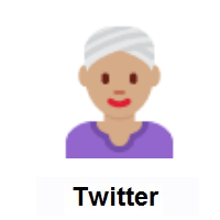 Woman Wearing Turban: Medium Skin Tone on Twitter Twemoji
