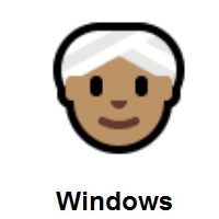 Woman Wearing Turban: Medium Skin Tone on Microsoft Windows
