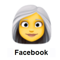 Woman: White Hair on Facebook