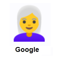 Woman: White Hair on Google Android