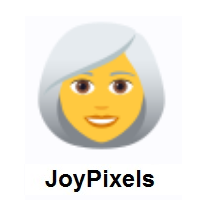 Woman: White Hair on JoyPixels