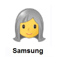 Woman: White Hair on Samsung