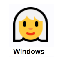 Woman: White Hair on Microsoft Windows
