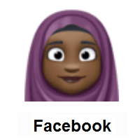 Woman with Headscarf: Dark Skin Tone on Facebook