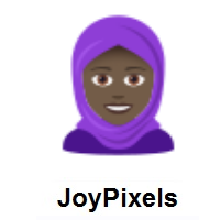 Woman with Headscarf: Dark Skin Tone on JoyPixels