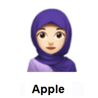 Woman with Headscarf: Light Skin Tone on Apple iOS