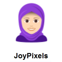 Woman with Headscarf: Light Skin Tone on JoyPixels