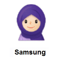 Woman with Headscarf: Light Skin Tone on Samsung