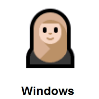 Woman with Headscarf: Light Skin Tone on Microsoft Windows