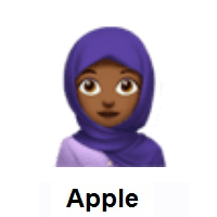Woman with Headscarf: Medium-Dark Skin Tone on Apple iOS