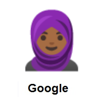 Woman with Headscarf: Medium-Dark Skin Tone on Google Android