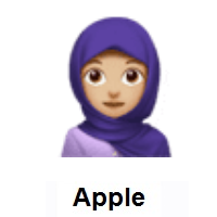 Woman with Headscarf: Medium-Light Skin Tone on Apple iOS