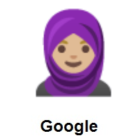 Woman with Headscarf: Medium-Light Skin Tone on Google Android
