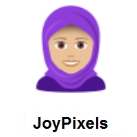 Woman with Headscarf: Medium-Light Skin Tone on JoyPixels