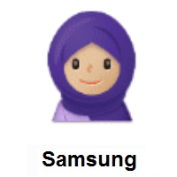 Woman with Headscarf: Medium-Light Skin Tone on Samsung