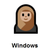 Woman with Headscarf: Medium-Light Skin Tone on Microsoft Windows