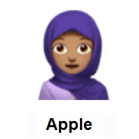 Woman with Headscarf: Medium Skin Tone on Apple iOS