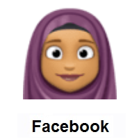 Woman with Headscarf: Medium Skin Tone on Facebook