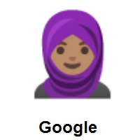 Woman with Headscarf: Medium Skin Tone on Google Android