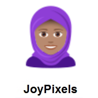 Woman with Headscarf: Medium Skin Tone on JoyPixels