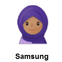 Woman with Headscarf: Medium Skin Tone on Samsung