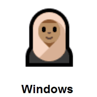 Woman with Headscarf: Medium Skin Tone on Microsoft Windows