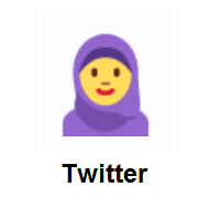 Woman with Headscarf on Twitter Twemoji