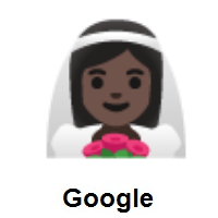 Woman With Veil: Dark Skin Tone on Google Android