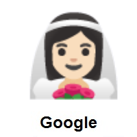 Woman With Veil: Light Skin Tone on Google Android