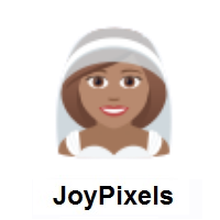 Woman With Veil: Medium Skin Tone on JoyPixels