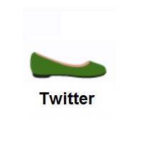 Woman’s Flat Shoe on Twitter Twemoji
