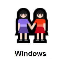 Women Holding Hands: Light Skin Tone on Microsoft Windows