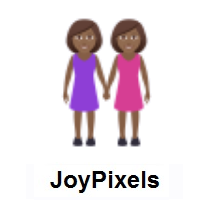 Women Holding Hands: Medium-Dark Skin Tone on JoyPixels