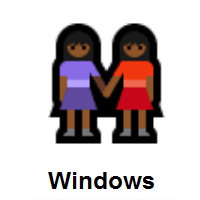 Women Holding Hands: Medium-Dark Skin Tone on Microsoft Windows