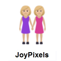 Women Holding Hands: Medium-Light Skin Tone on JoyPixels