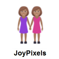 Women Holding Hands: Medium Skin Tone on JoyPixels