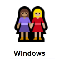 Women Holding Hands: Medium Skin Tone, Medium-Light Skin Tone on Microsoft Windows