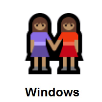 Women Holding Hands: Medium Skin Tone on Microsoft Windows