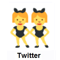 Women with Bunny Ears on Twitter Twemoji