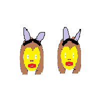 Women with Bunny Ears