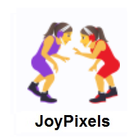 Women Wrestling on JoyPixels