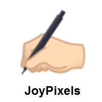 Writing Hand: Light Skin Tone on JoyPixels