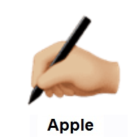 Writing Hand: Medium-Light Skin Tone on Apple iOS